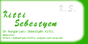kitti sebestyen business card